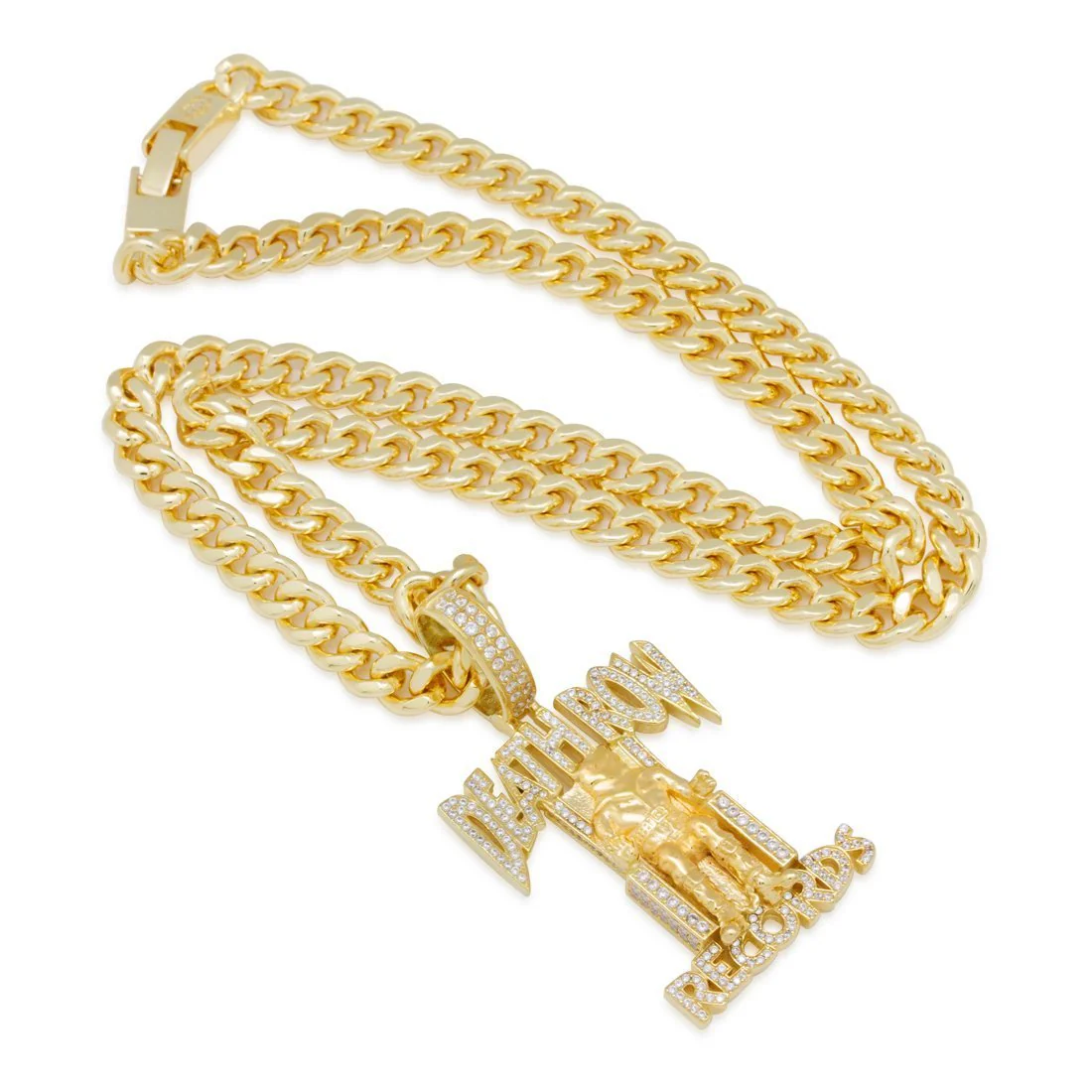 Death Row Records x Ice Lord - Iced Logo Necklace