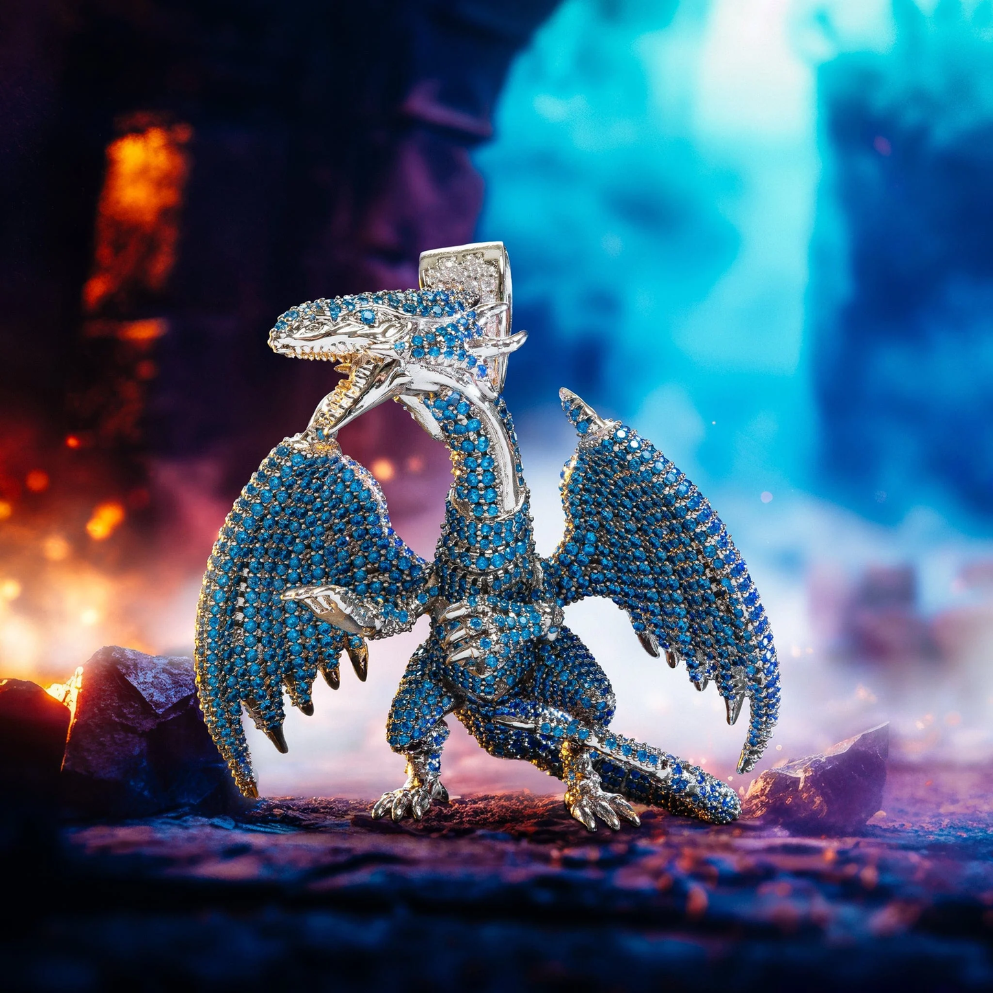 Yu-Gi-Oh! x Ice Lord - Blue Eyes White Dragon Necklace